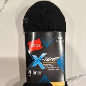 New, 4 Pack, Black Socks, Size 6-12